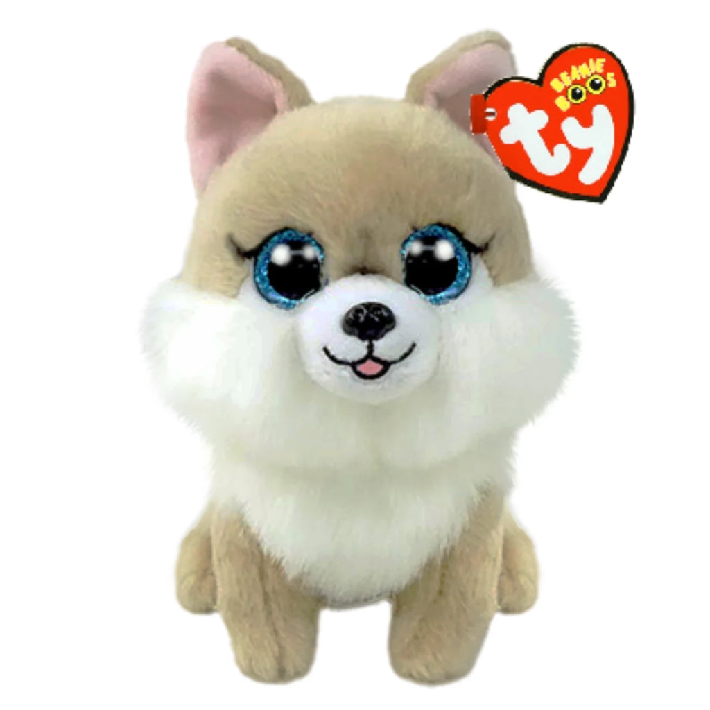 TY BEANIE BOOS REGULAR HONEYCOMB TAN DOG