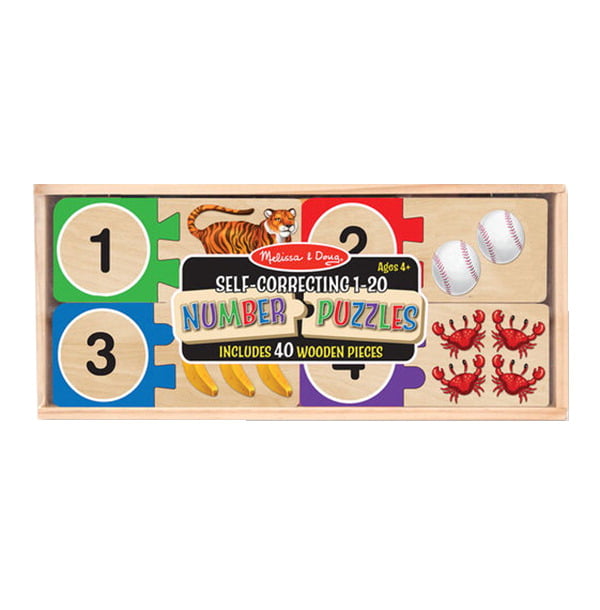 MELISSA & DOUG NUMBERS WOODEN PUZZLE CARDS