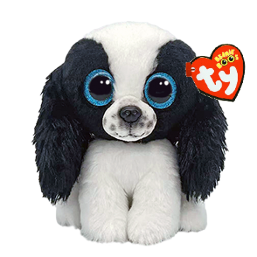 TY BEANIE BOOS SISSY REGULAR BLACK/WHITE DOG