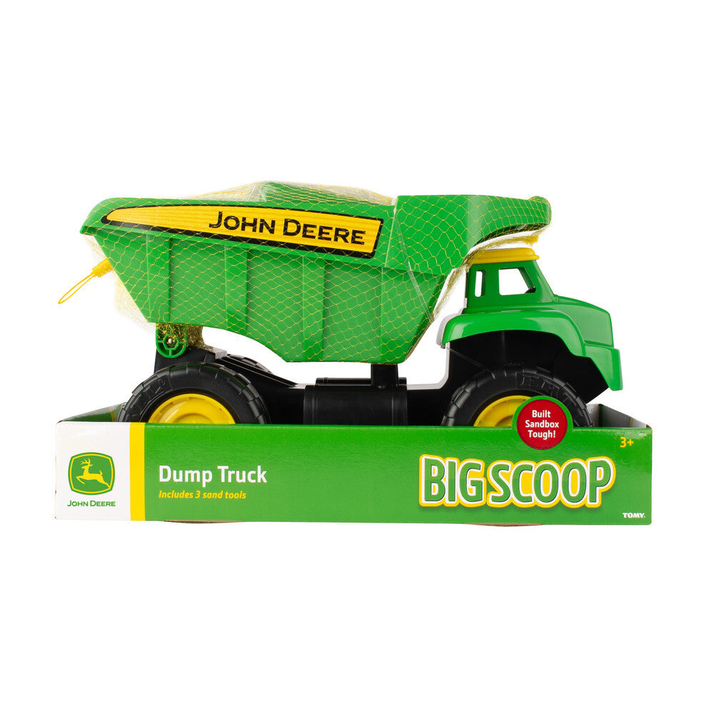 JOHN DEERE DUMP TRUCK WITH GARDEN TOOLS 38CM