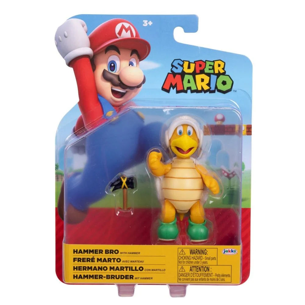 NINTENDO SUPER MARIO 4" FIGURES HAMMER BRO WITH HAMMER