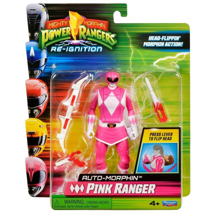 Mighty Morphin Power Rangers Auto-Morphin Figures - Pink Ranger