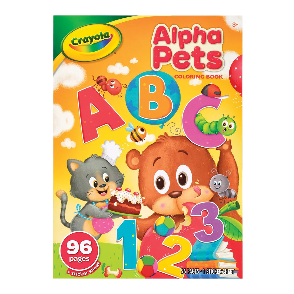 CRAYOLA ALPHA PETS 96 PAGE COLOURING BOOK