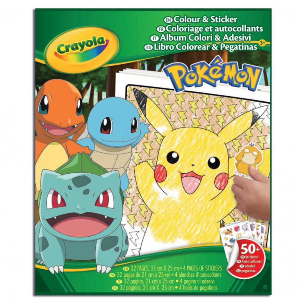 CRAYOLA COLOUR & STICKER POKEMON