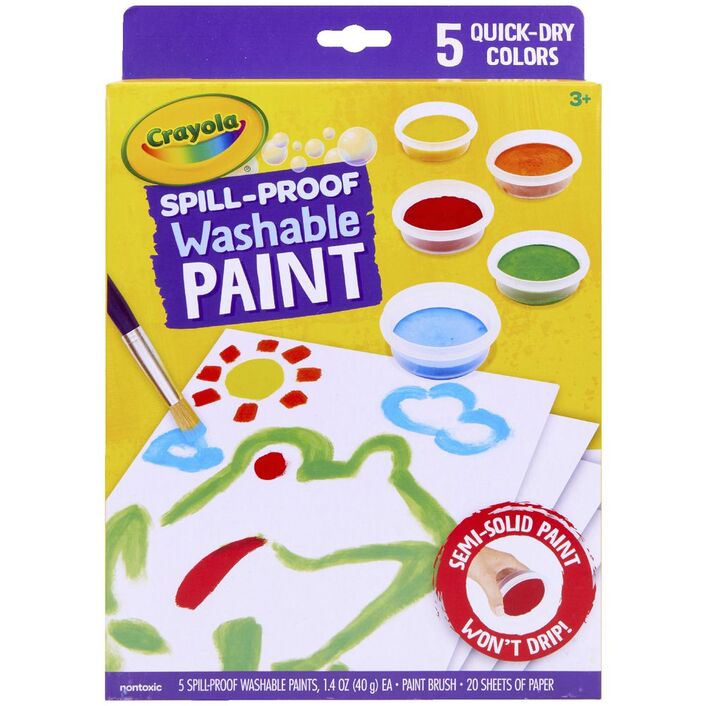 CRAYOLA SPILL-PROOF WASHABLE PAINT