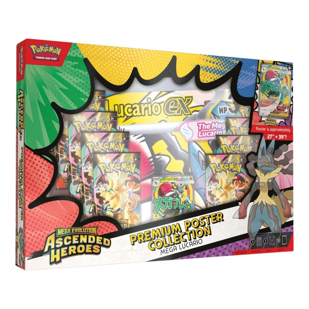 Pokemon TCG: Mega Evolution: Ascended Heroes Premium Poster Collection (Mega Lucario and Mega Gardevoir)