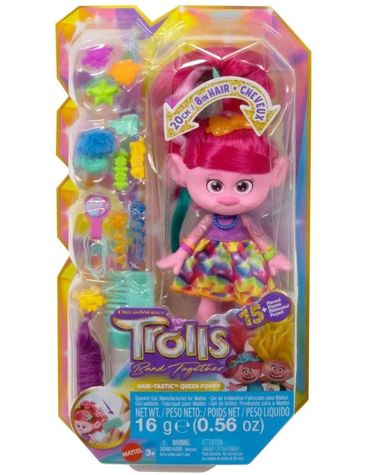 TROLLS 3 BAND TOGETHER HAIR-TASTIC QUEEN POPPY DOLL