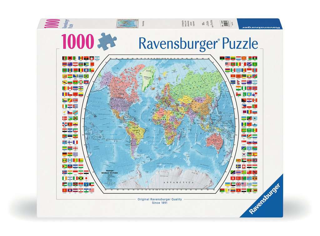 RAVENSBURGER POLITICAL WORLD MAP 1000PC