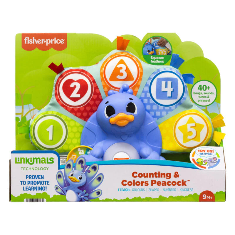 FISHER PRICE LINKIMALS COUNTING & COLORS PEACOCK