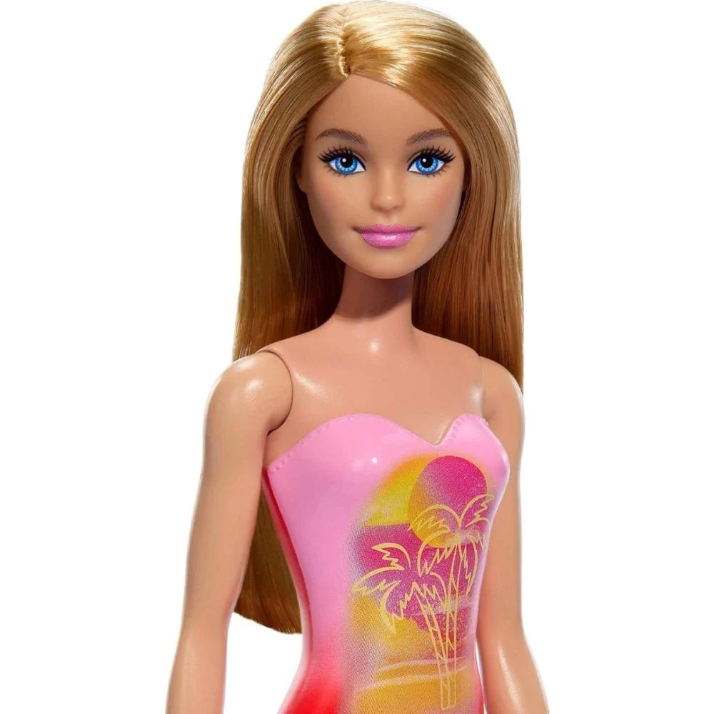 DWJ99 BARBIE BEACH DOLL PINK SWIMSUIT