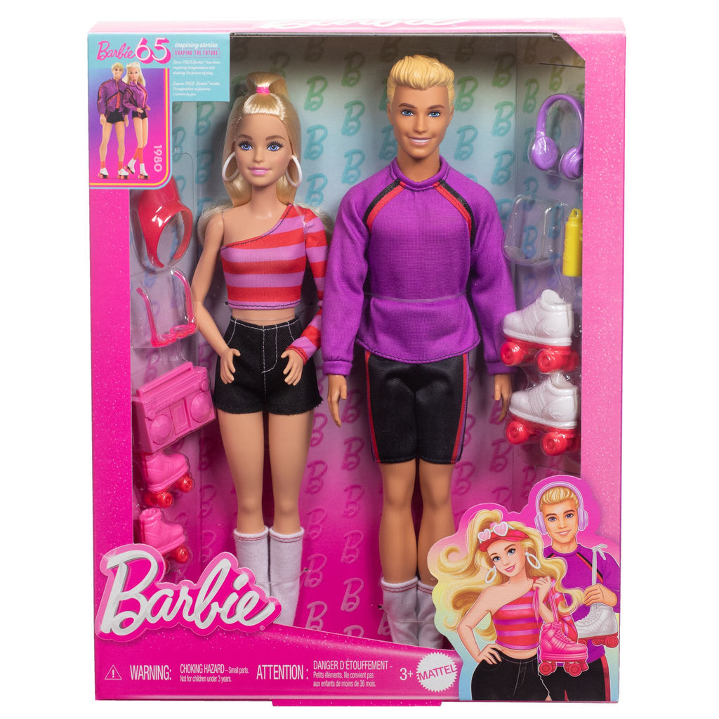 BARBIE KEN & BARBIE 65TH ANNIVERSARY FASHIONISTA DOLL 2 PACK