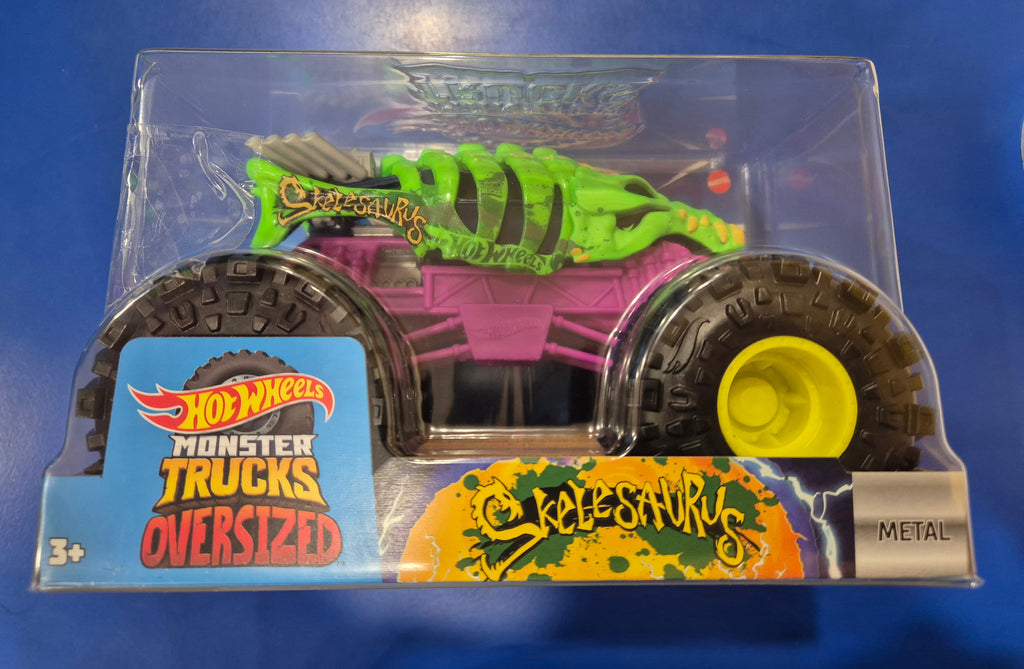 FYJ83 HOT WHEELS MONSTER TRUCKS OVERSIZED SKELWSAURUS