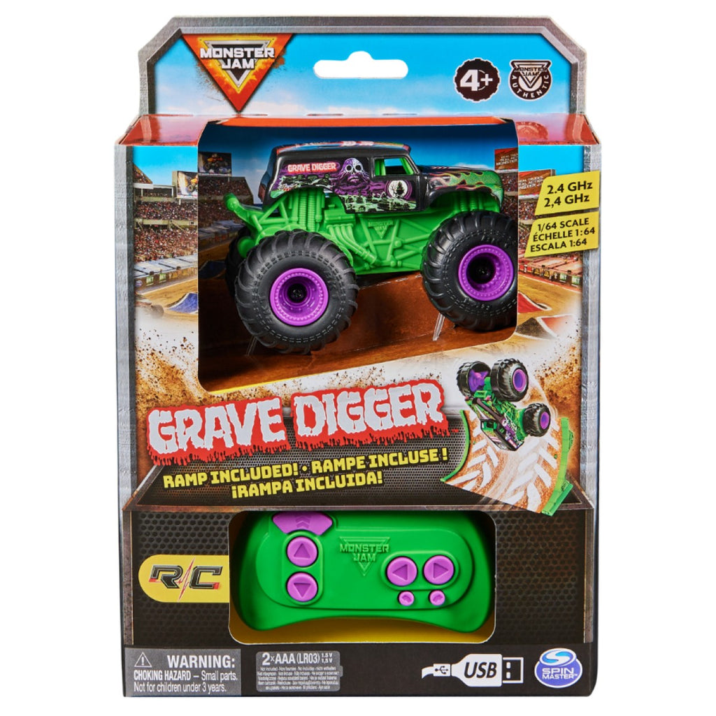 MONSTER JAM OFFICIAL GRAVE DIGGER 1:64 RC MONSTER TRUCK