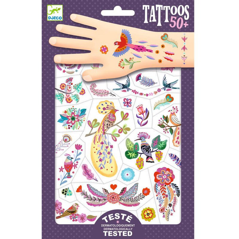 DJECO BRIGHT BIRDS TATTOOS