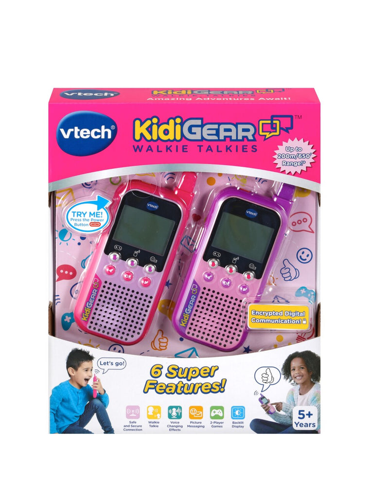 VTECH KIDI GEAR WALKIE TALKIES 200M PINK & PURPLE