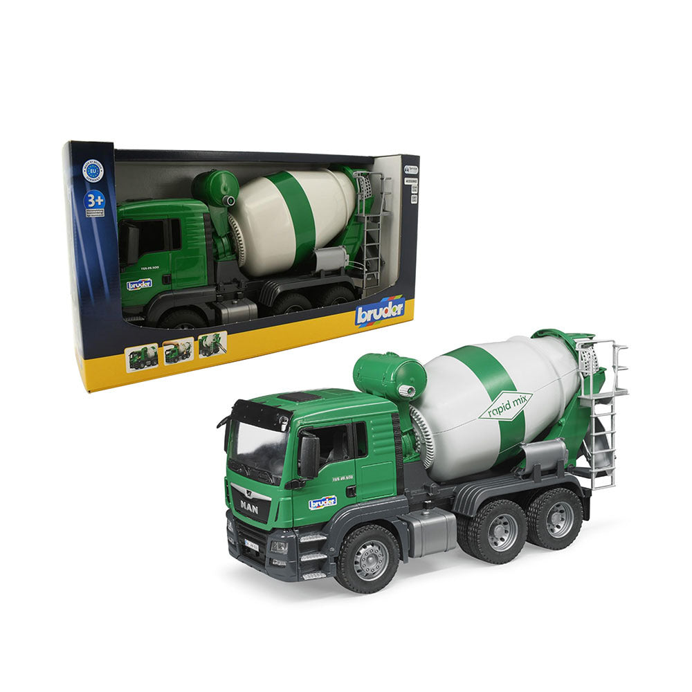 BRUDER CONSTRUCTION 1:16 MAN TGA CEMENT MIXER TRUCKER RAPID MIX