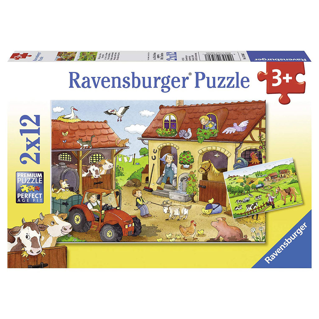 RAVENSBURGER WORKING ON THE FARM 2X12PC