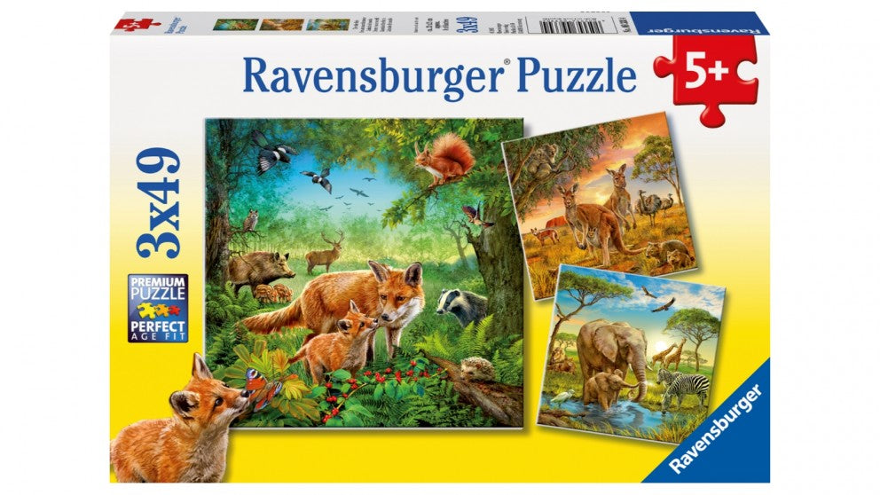 RAVENSBURGER ANIMALS OF THE EARTH 3X49