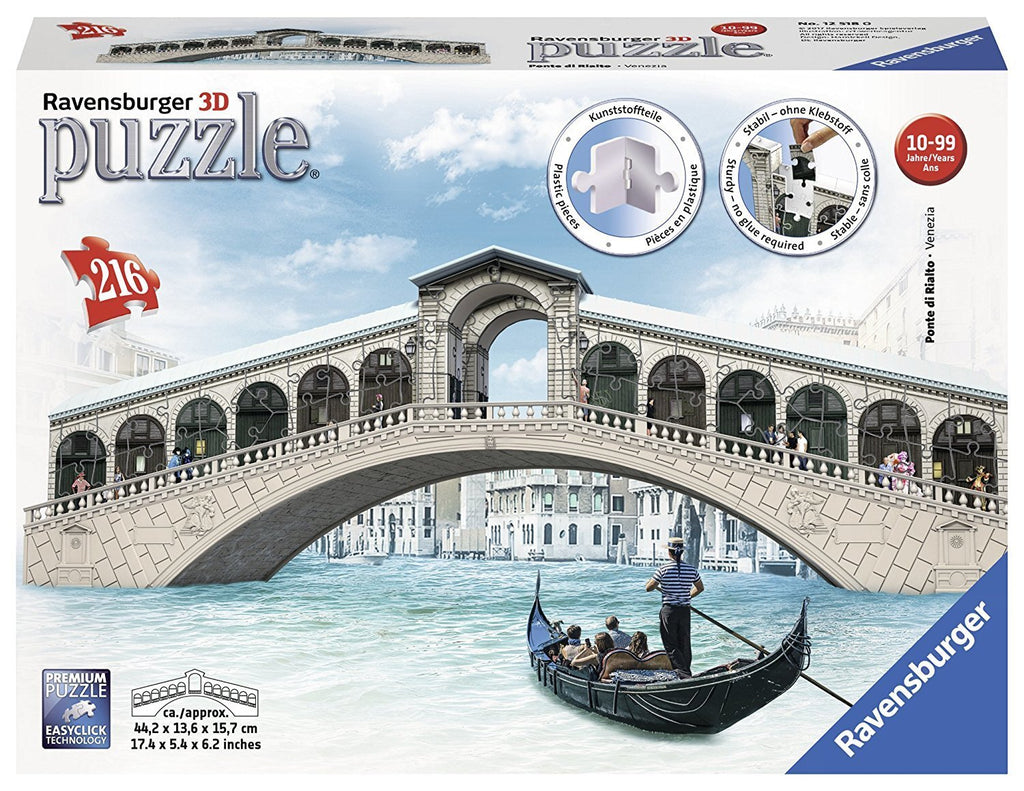 RAVENSBURGER Venices Rialto Bridge 3D Puzzle 216pc