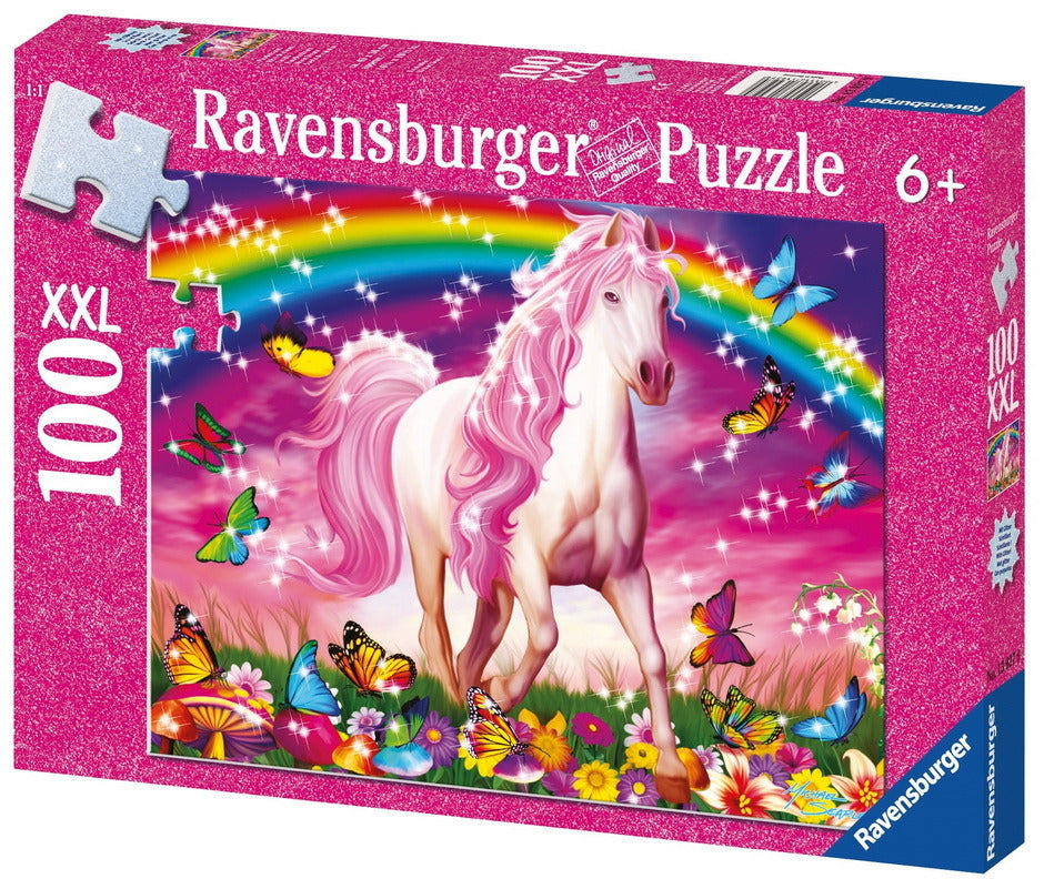 RAVENSBURGER HORSE DREAM GLITTER PUZZLE 100PC