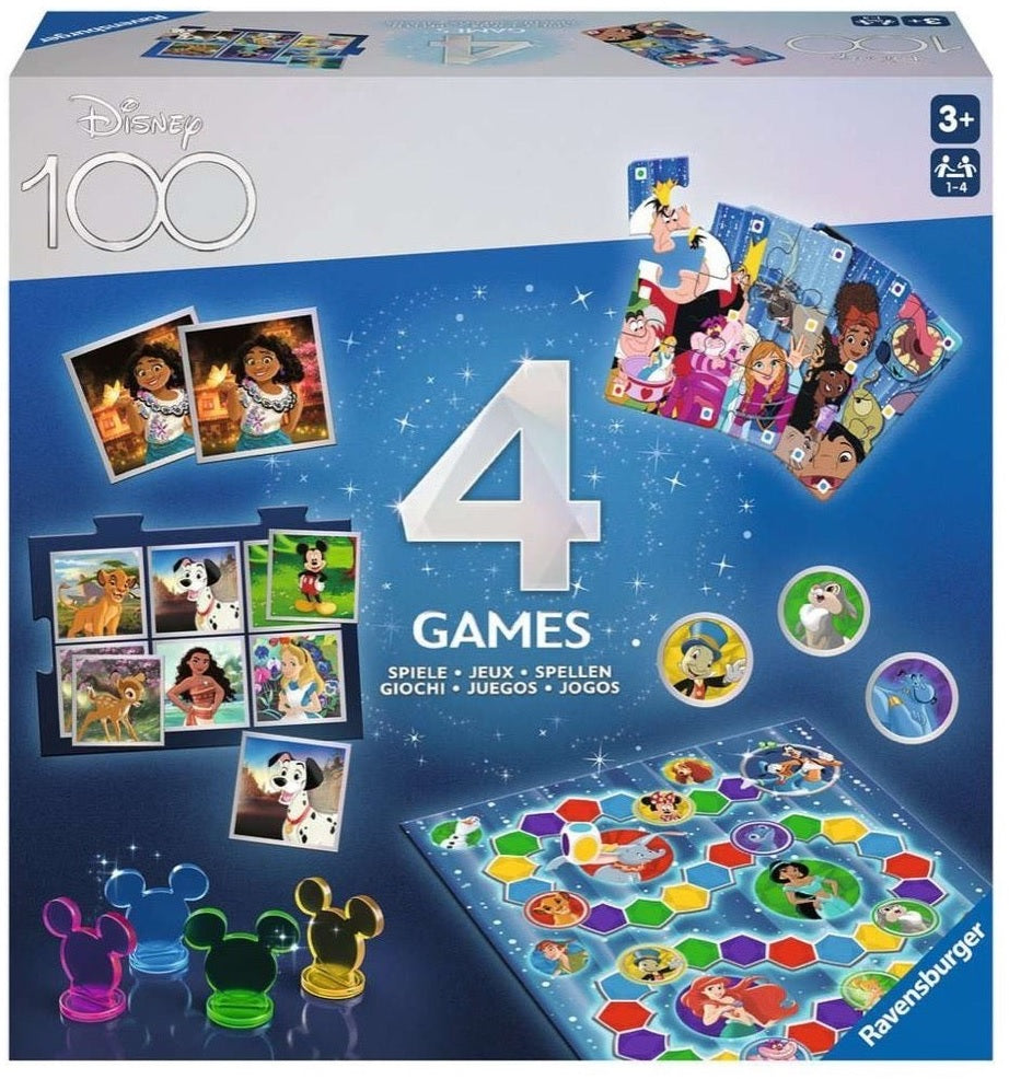 RAVENSBURGER DISNEY 100 SPECIAL EDITION 4 IN 1 GAMES