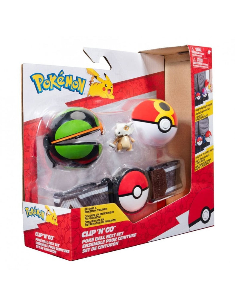 POKEMON CLIP N GO POKEBALL BELT SET  CUBONE