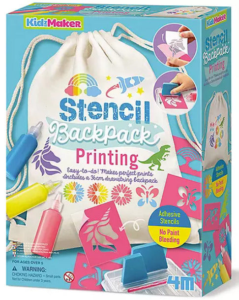 4M KIDZ MAKER STENCIL BACKPACK PRINTING