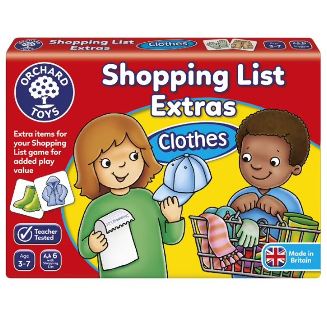 ORCHARD TOYS SHOPPING LIST GAME BOOSTER CLOTHES