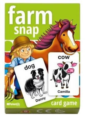 T65364 PLAY & LEARN SNAP CARD GAME FARM