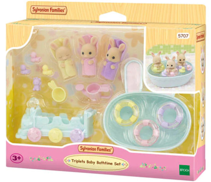 SYLVANIAN FAMILIES TRIPLETS BABY BATHTIME SET