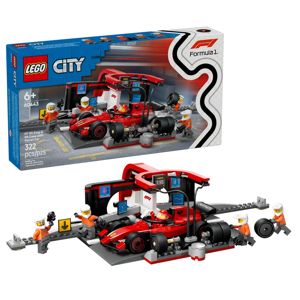 60443 LEGO CITY F1® Pit Stop & Pit Crew with Ferrari Car