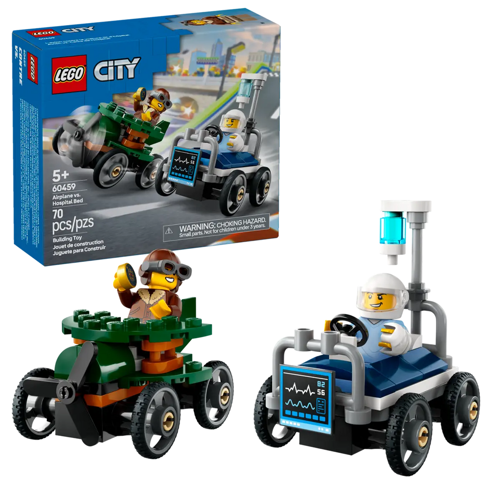 60459 LEGO CITY Airplane vs. Hospital Bed Race Car Pack