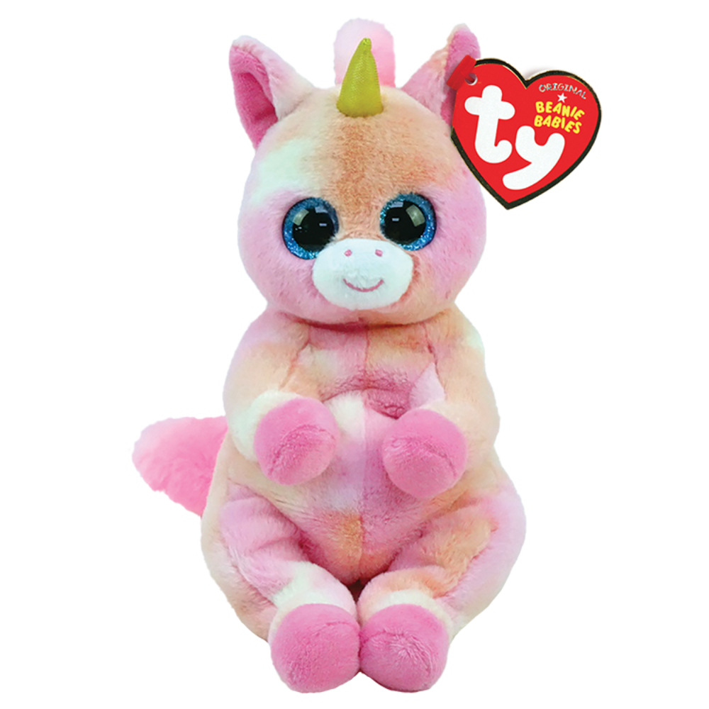 TY BEANIE BELLY REGULAR PINK UNICORN