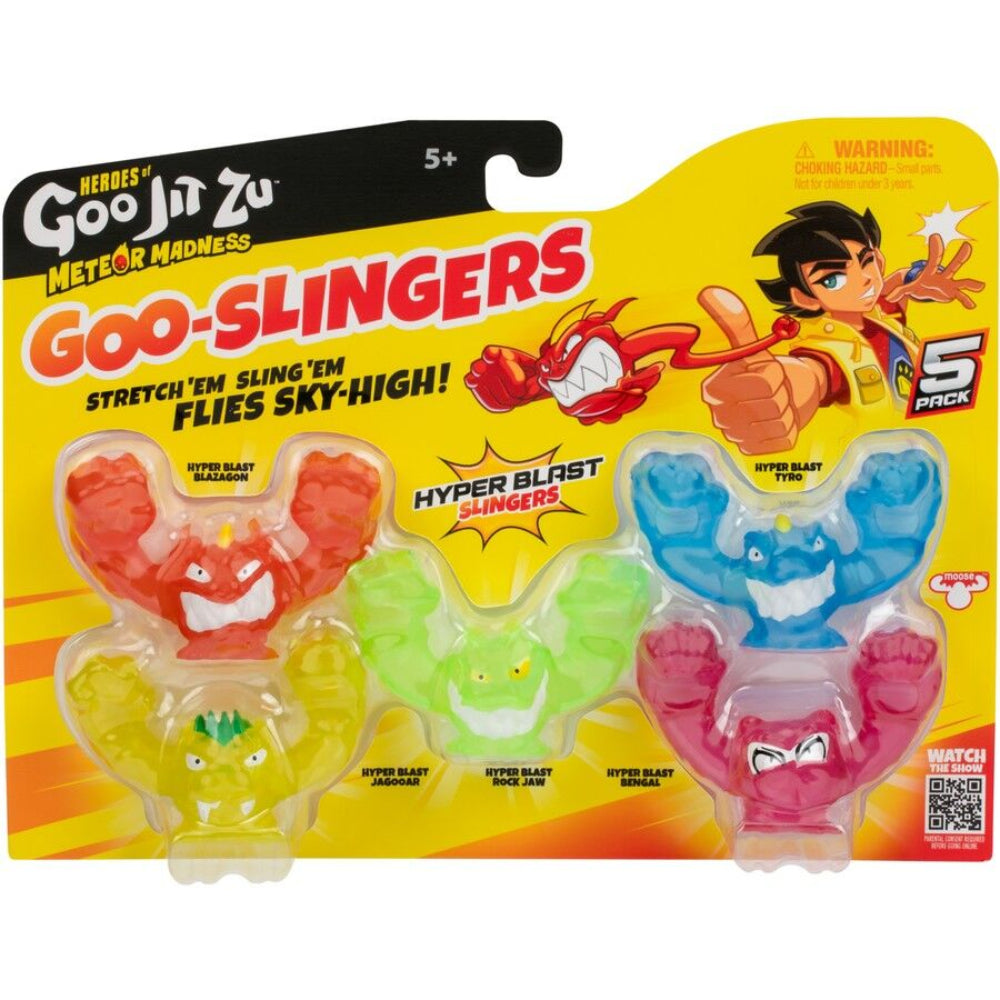 42987 Heroes of Goo Jit Zu Meteor Madness Goo-Slingers Hyper Blast Slingers 5 Pack