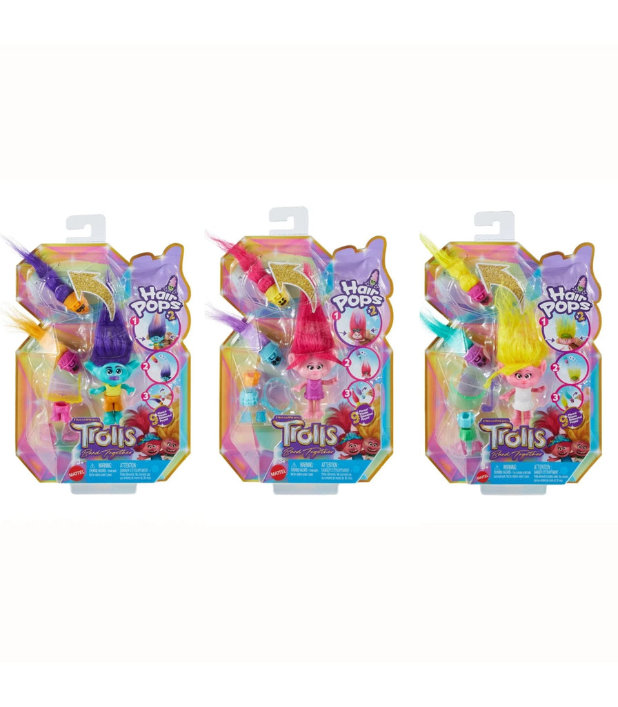 TROLLS 3 BAND TOGETHER HAIR POPS ASST