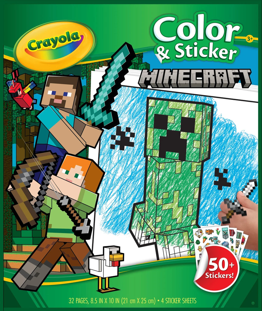 CRAYOLA COLOUR & STICKER MINECRAFT