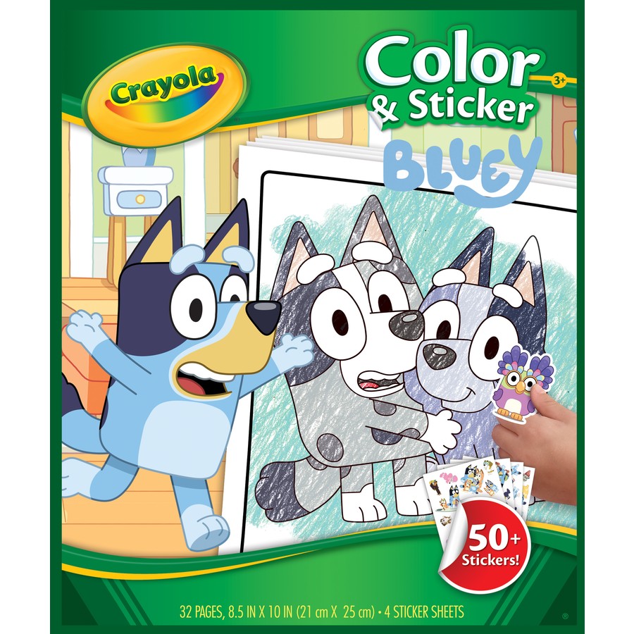 CRAYOLA COLOUR & STICKER BLUEY