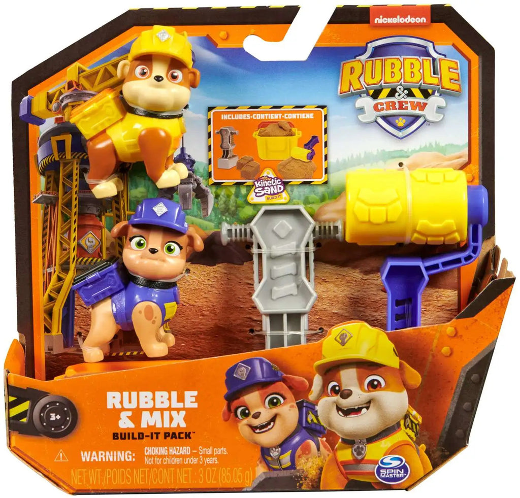 PAW PATROL RUBBLE & CREW BUILD-IT PACK - RUBBLE & MIX