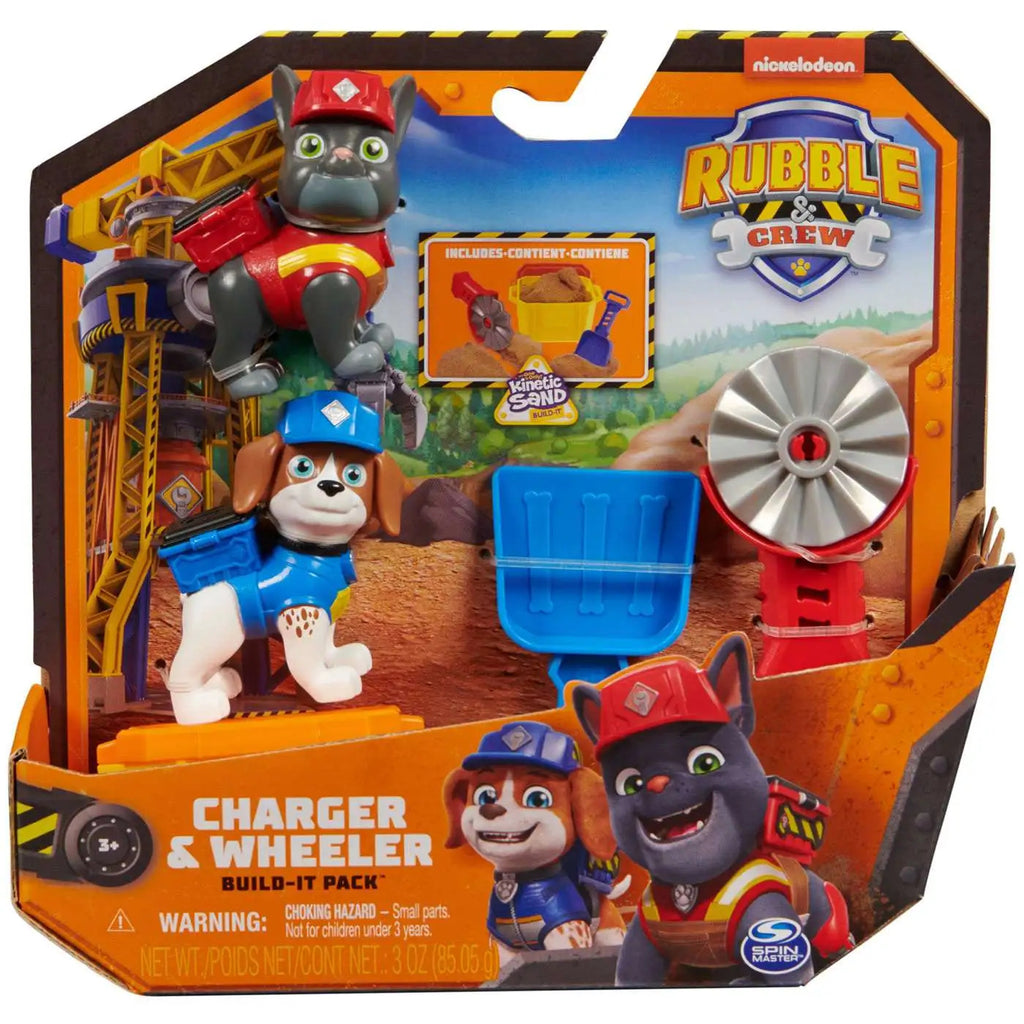 PAW PATROL RUBBLE & CREW BUILD-IT PACK - CHARGER & WHEELER