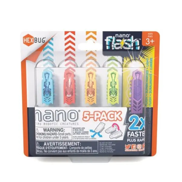 HEX BUG FLASH NANO 5PK ASST