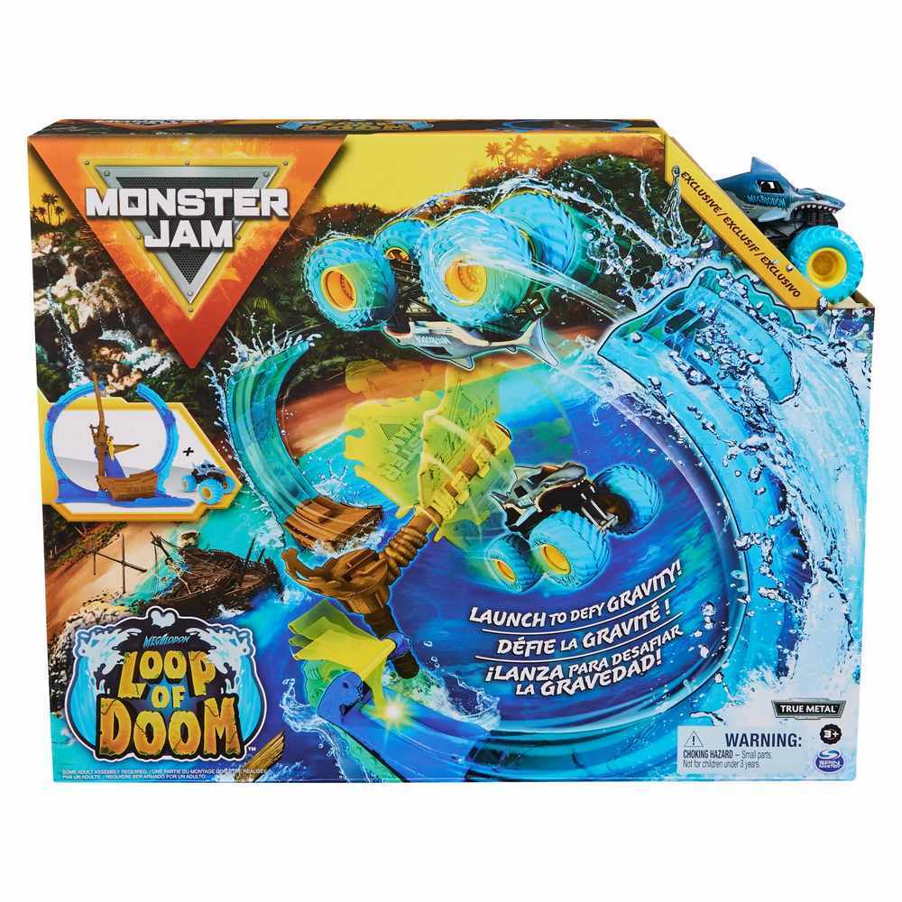 MONSTER JAM MEGALODON LOOP OF DOOM STUNT PLAYSET