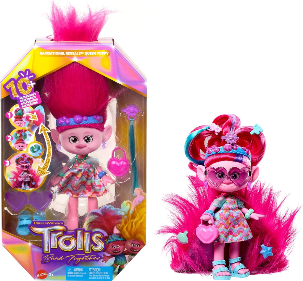 TROLLS BAND TOGETHER HAIRSATIONAL REVEALS QUEEN POPPY DOLL