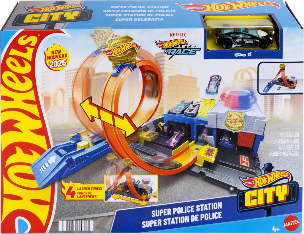 Hot Wheels 1:64 City Super Police Station Playset