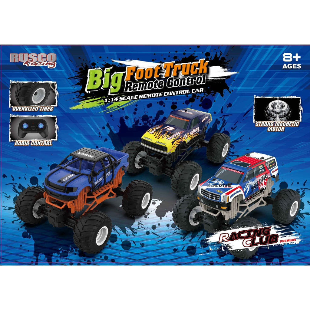 RUSCO RACING 1:14 TH JR BIG FOOT OFF ROAD VEHICLES USB ASSORTED