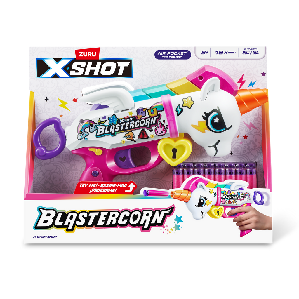 ZURU XSHOT BLASTERCORN WITH 16 DARTS