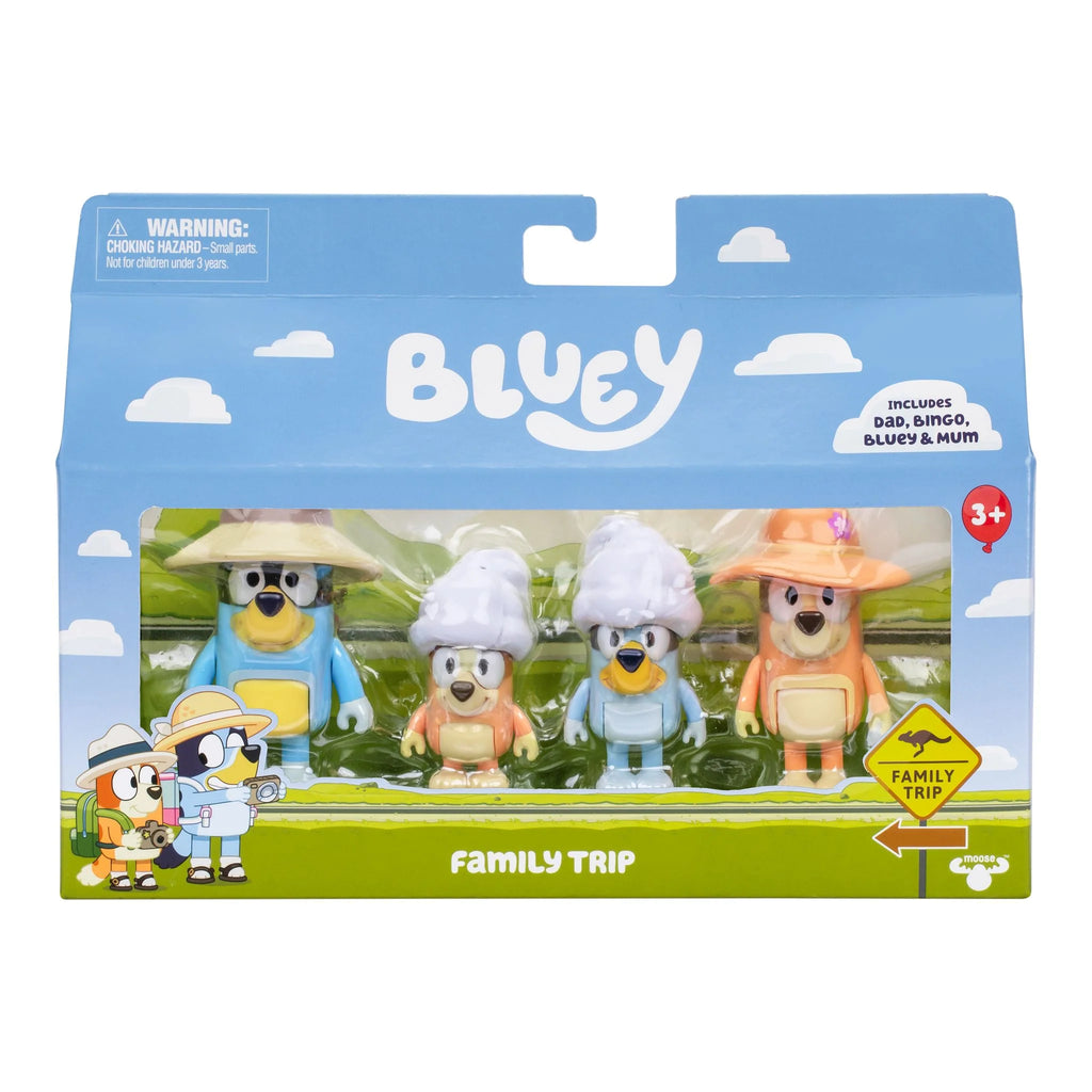 BLUEY S11 HOLIDAY FIGURE 4 PACK - FAMILY TRIP