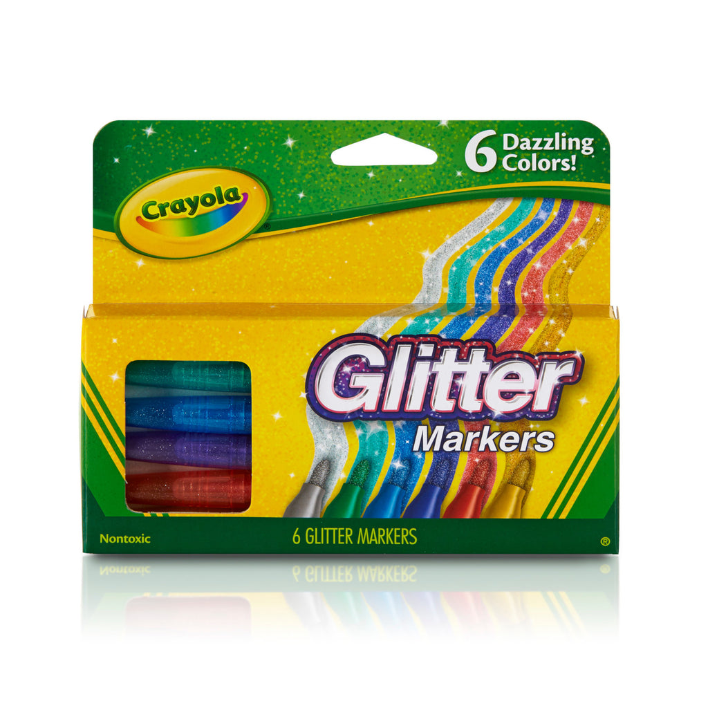 CRAYOLA 6 GLITTER MARKERS