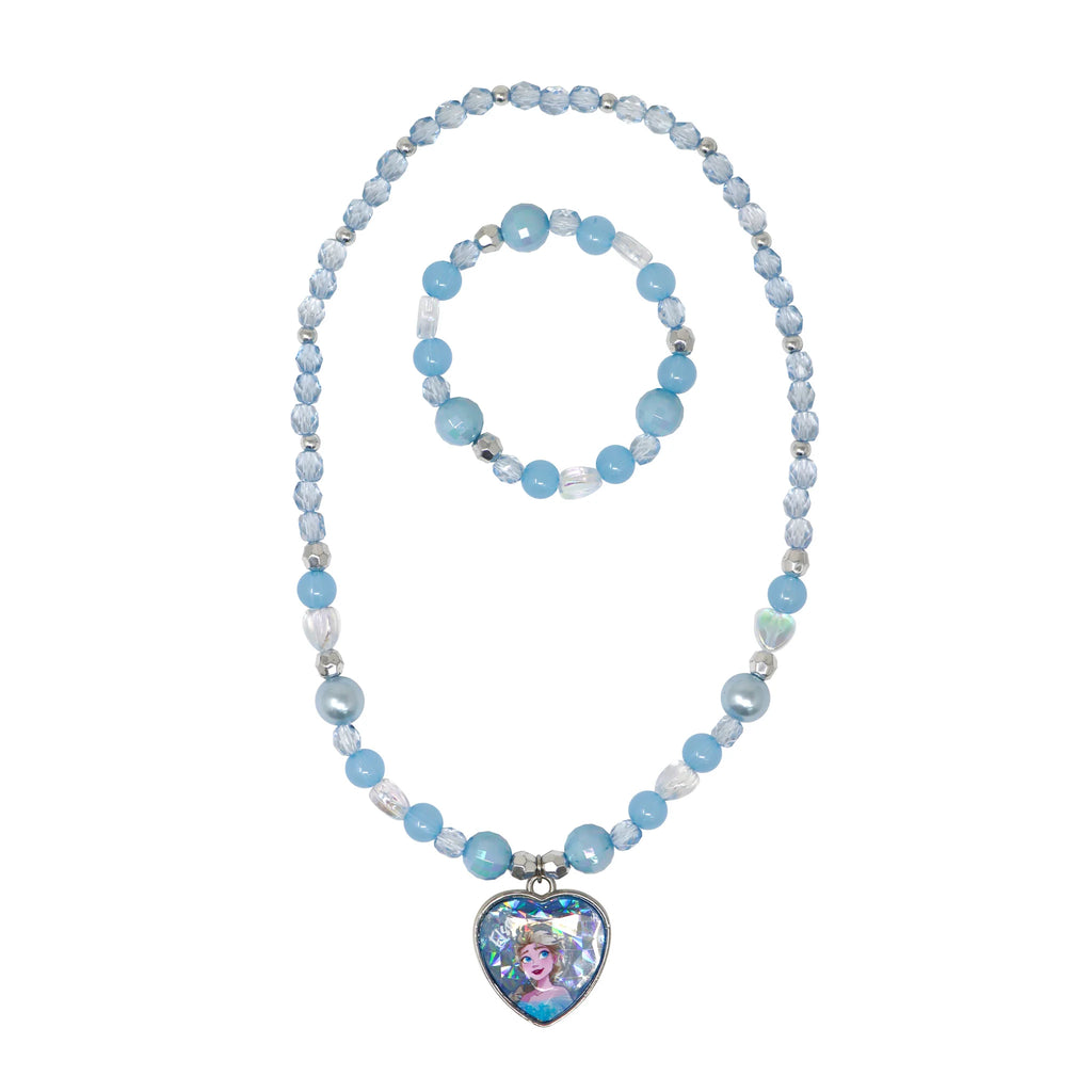 PINK POPPY DISNEY FROZEN ELSA NECKLACE & BRACELET SET