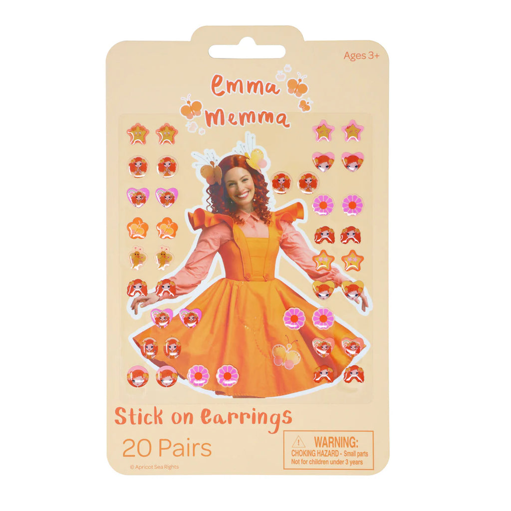 PINK POPPY EMMA MEMMA STICK ON EARINGS