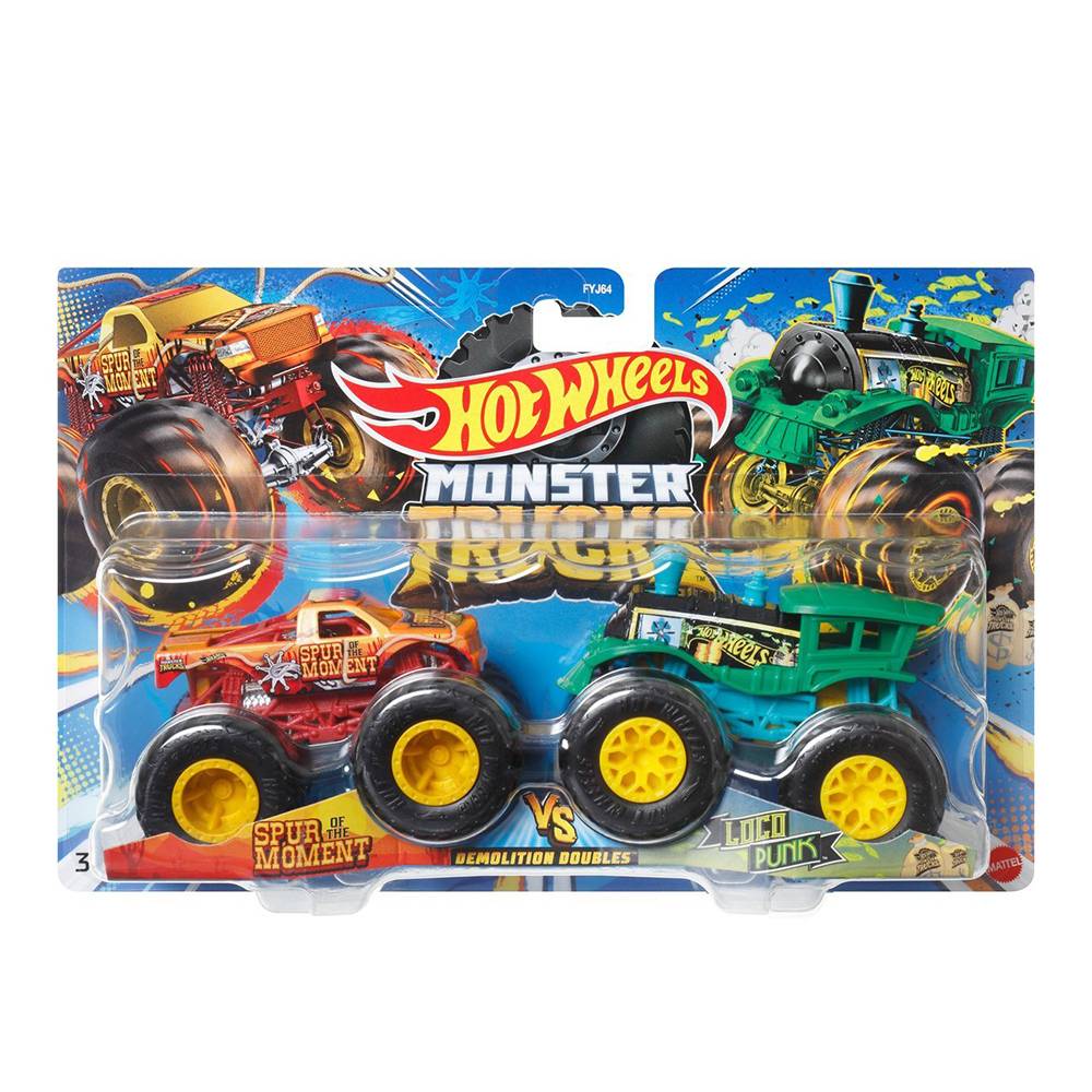 FYJ64 HW MONSTER TRUCKS 1:64 2 PACK ASST